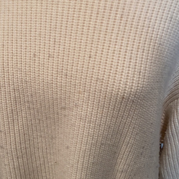 Burberry White Wool Striped Sleeve Sweater - Picture 2 of 5